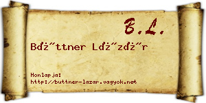 Büttner Lázár névjegykártya